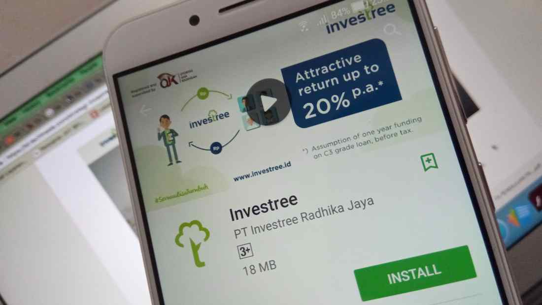 Tampilan aplikasi Investree | Photo